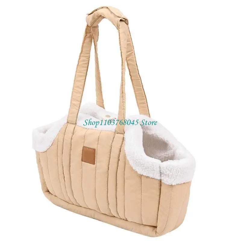 Pet Handbag Cats Carriers Bag Soft Big Capacity with Safety Strap Breathable Pet Carriers Sightseeing Bag