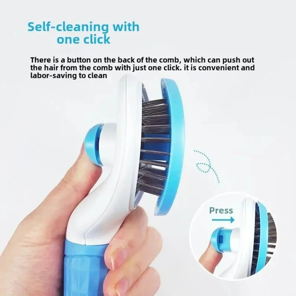 Pet Grooming Brush Self Cleaning Comb for Dogs Cats Effective Shedding Hair Removal and Dematting Care Tool Pet Accessories