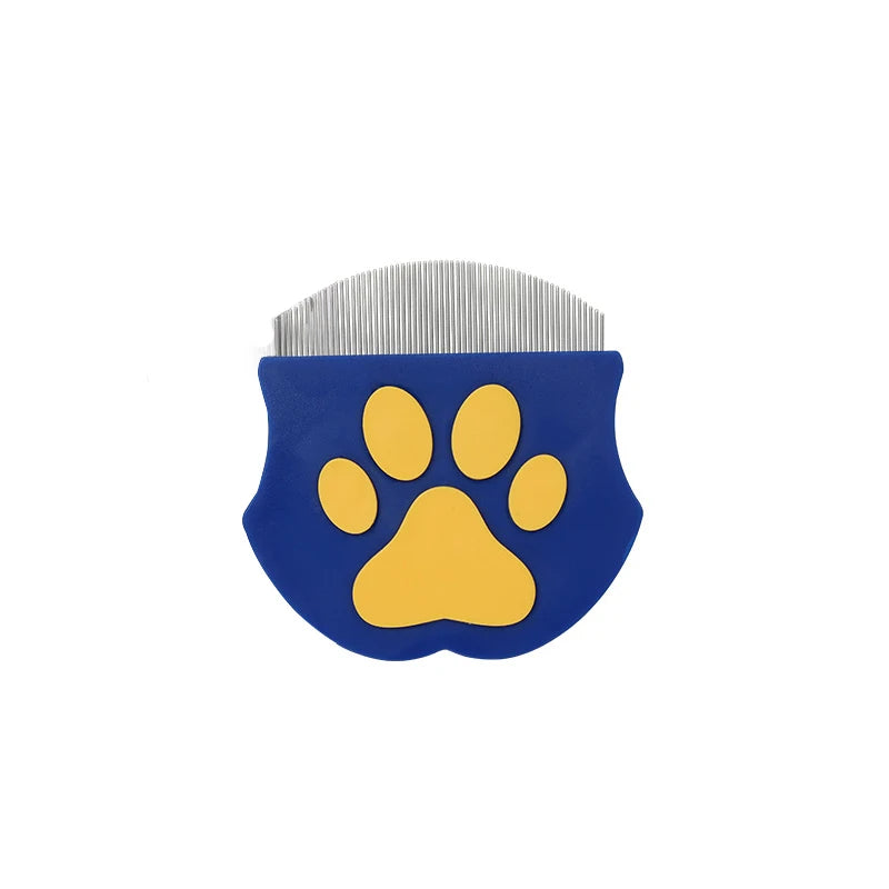 Pet Grooming Comb - Flea Comb for Cats & Dogs, Curved Design for Face & Body, Mini Detangling Brush for Pets