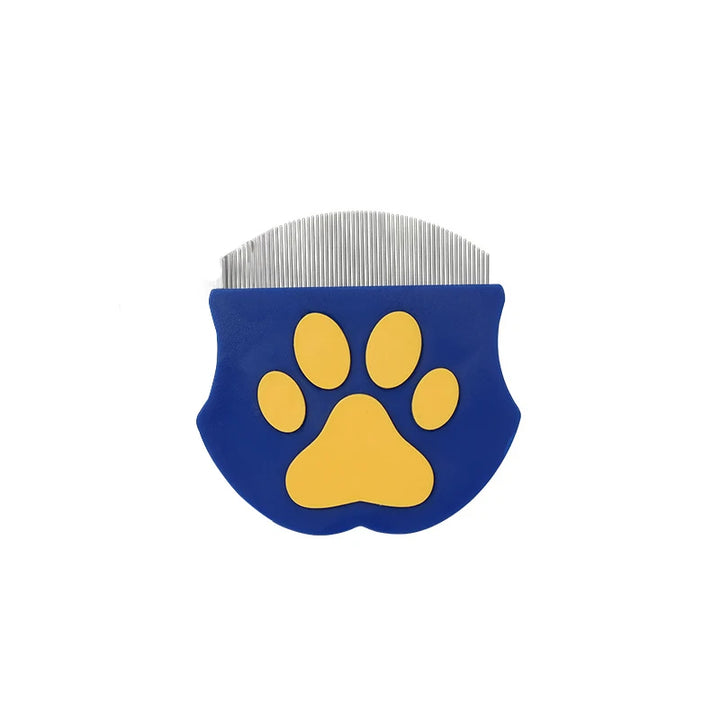Pet Grooming Comb - Flea Comb for Cats & Dogs, Curved Design for Face & Body, Mini Detangling Brush for Pets
