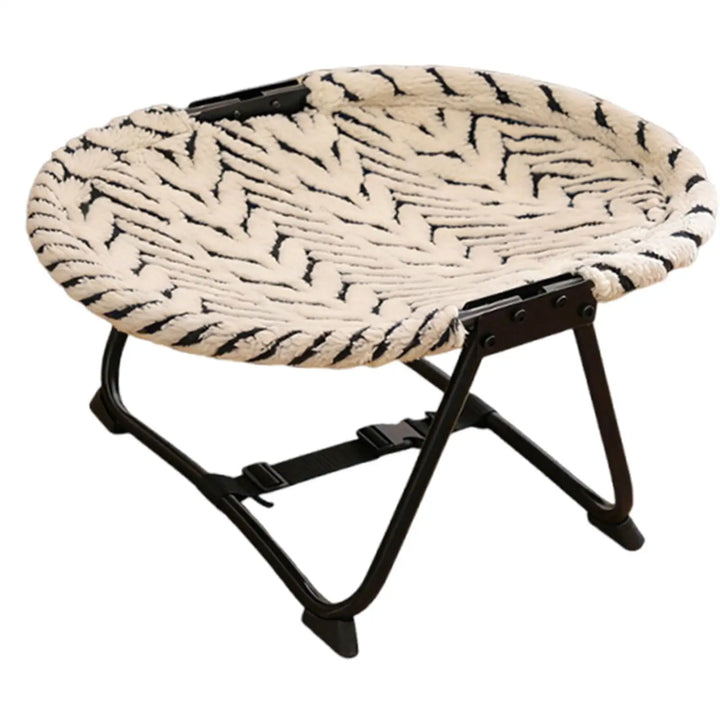 Portable Pet Bed Elevated Iron Frame Dog Cot Heavy Duty Pet Furniture for Small Medium Cats