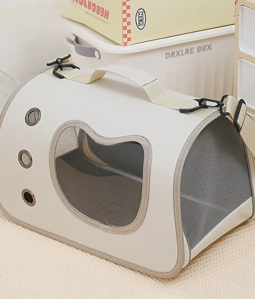 Portable Pet Carrier Bag for Small Dogs Cats Outdoor Foldable Cat Bag Breathable Cat Shoulder Bag Kitten Carrying Bag