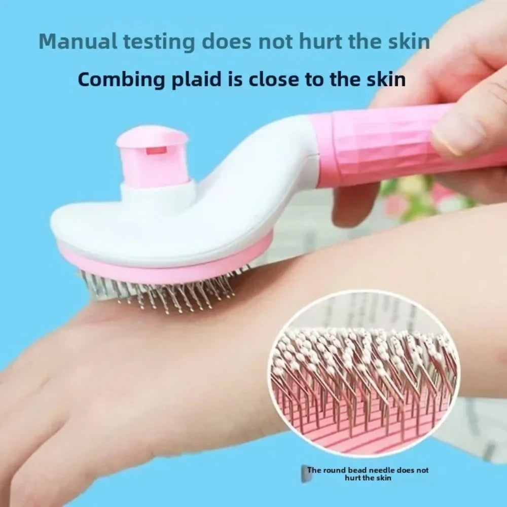 Pet Grooming Brush Self Cleaning Comb for Dogs Cats Effective Shedding Hair Removal and Dematting Care Tool Pet Accessories