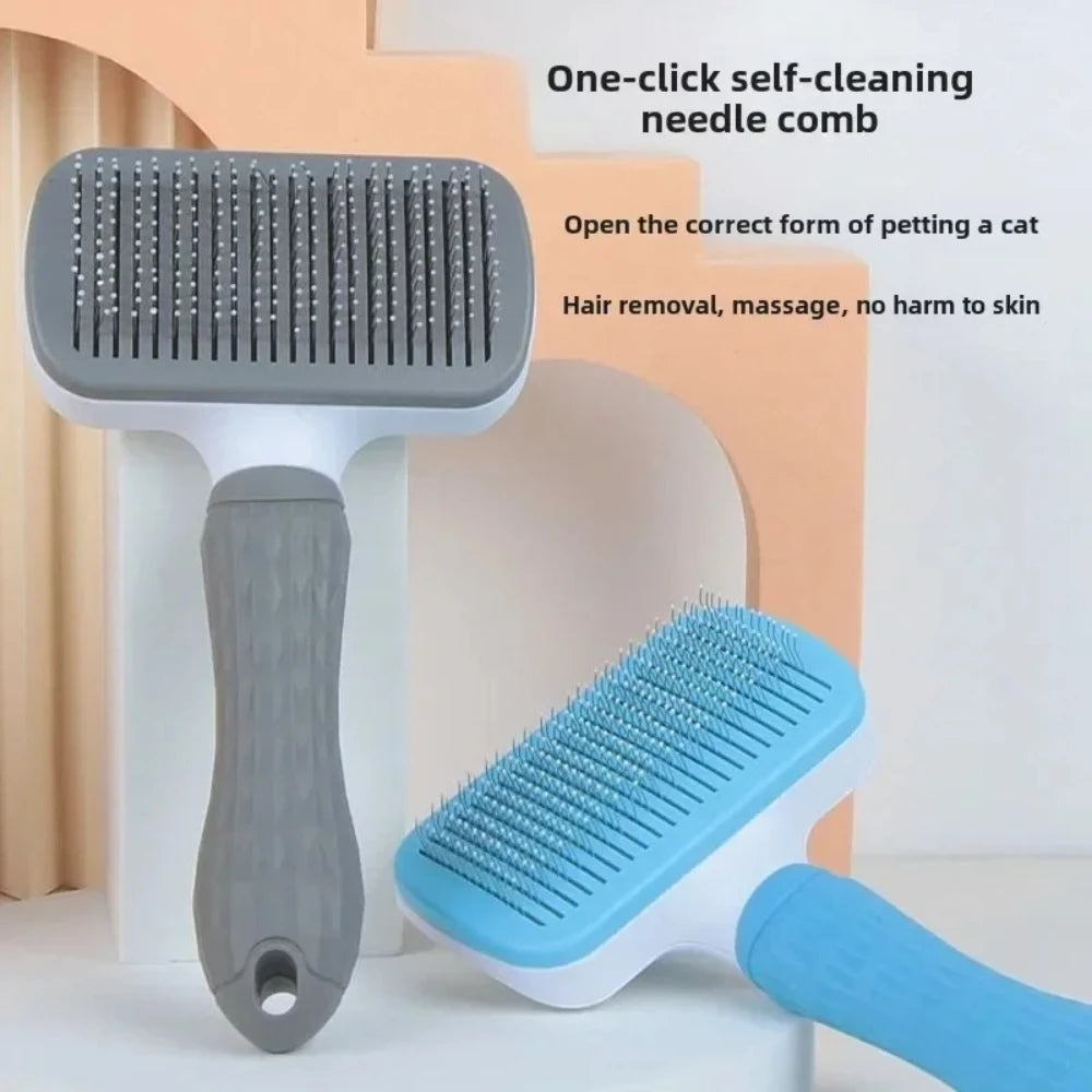 Pet Grooming Brush Self Cleaning Comb for Dogs Cats Effective Shedding Hair Removal and Dematting Care Tool Pet Accessories