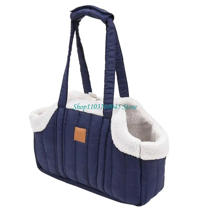 Pet Handbag Cats Carriers Bag Soft Big Capacity with Safety Strap Breathable Pet Carriers Sightseeing Bag