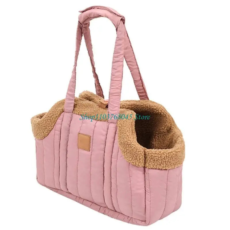 Pet Handbag Cats Carriers Bag Soft Big Capacity with Safety Strap Breathable Pet Carriers Sightseeing Bag