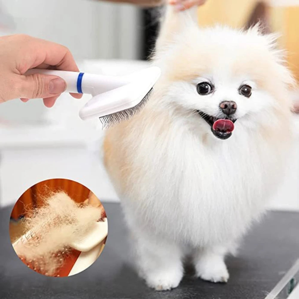 Pet Grooming Brush Self Cleaning Comb for Dogs Cats Effective Shedding Hair Removal and Dematting Care Tool Pet Accessories