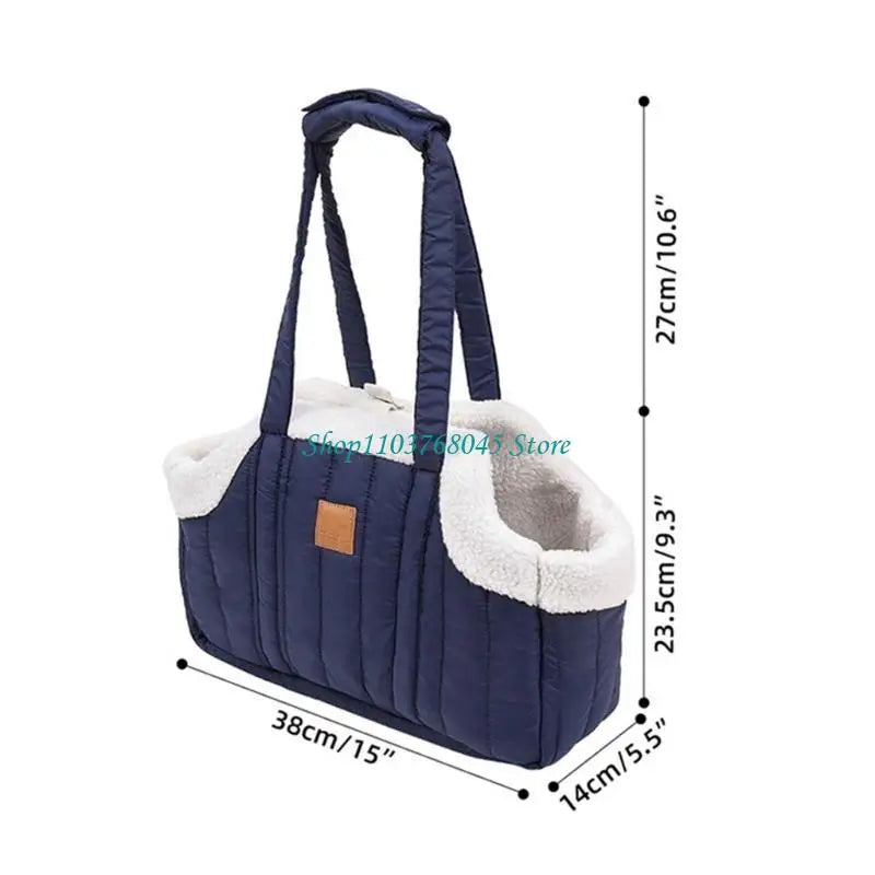 Pet Handbag Cats Carriers Bag Soft Big Capacity with Safety Strap Breathable Pet Carriers Sightseeing Bag
