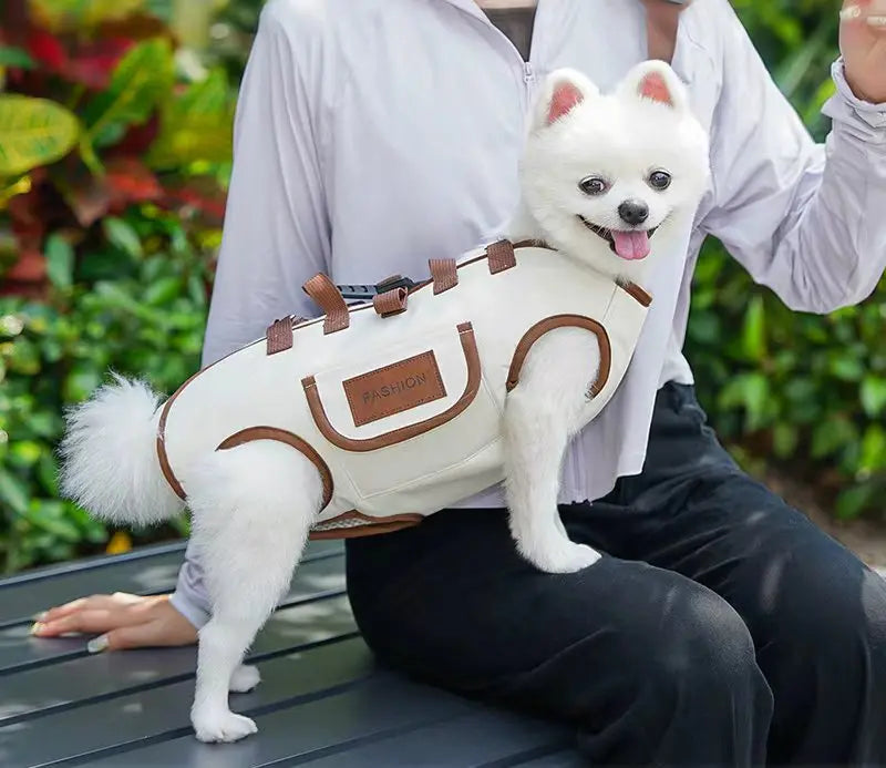 Portable Breathable Outdoor Pet Carrier for Cats & Small Dogs - Lightweight Travel Backpack with Leash, Handheld & Crossbody Des