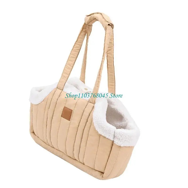 Pet Handbag Cats Carriers Bag Soft Big Capacity with Safety Strap Breathable Pet Carriers Sightseeing Bag