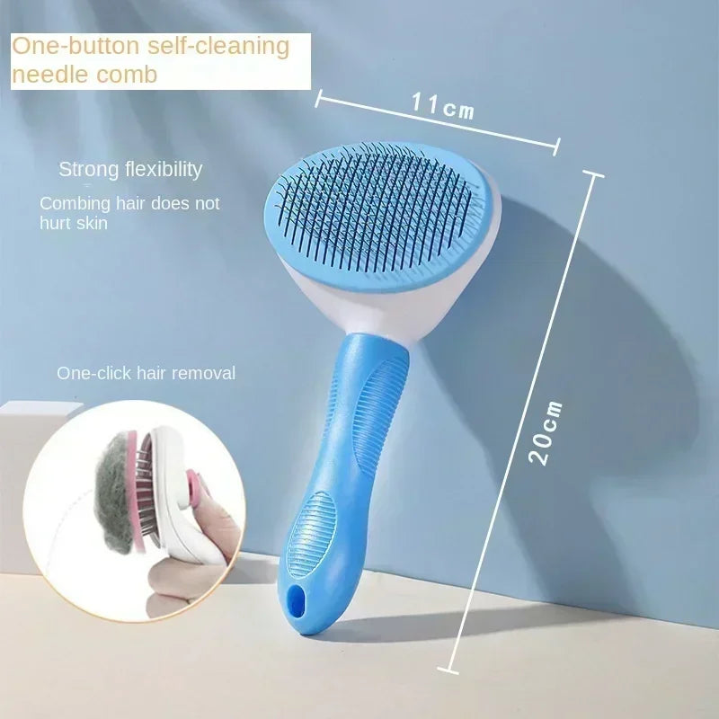 Pet Grooming Brush Self Cleaning Comb for Dogs Cats Effective Shedding Hair Removal and Dematting Care Tool Pet Accessories
