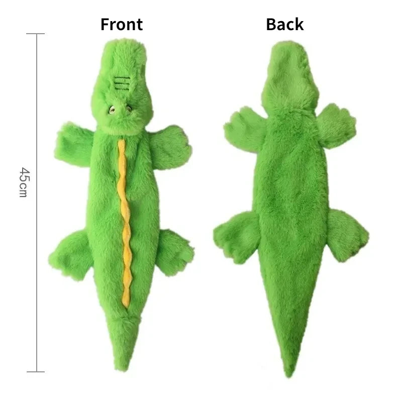 Funny Simulated Animal No Stuffing Dog Toy with Squeakers Durable Stuffingless Plush Squeaky Dog Chew Toy Crinkle Pet Squeak Toy
