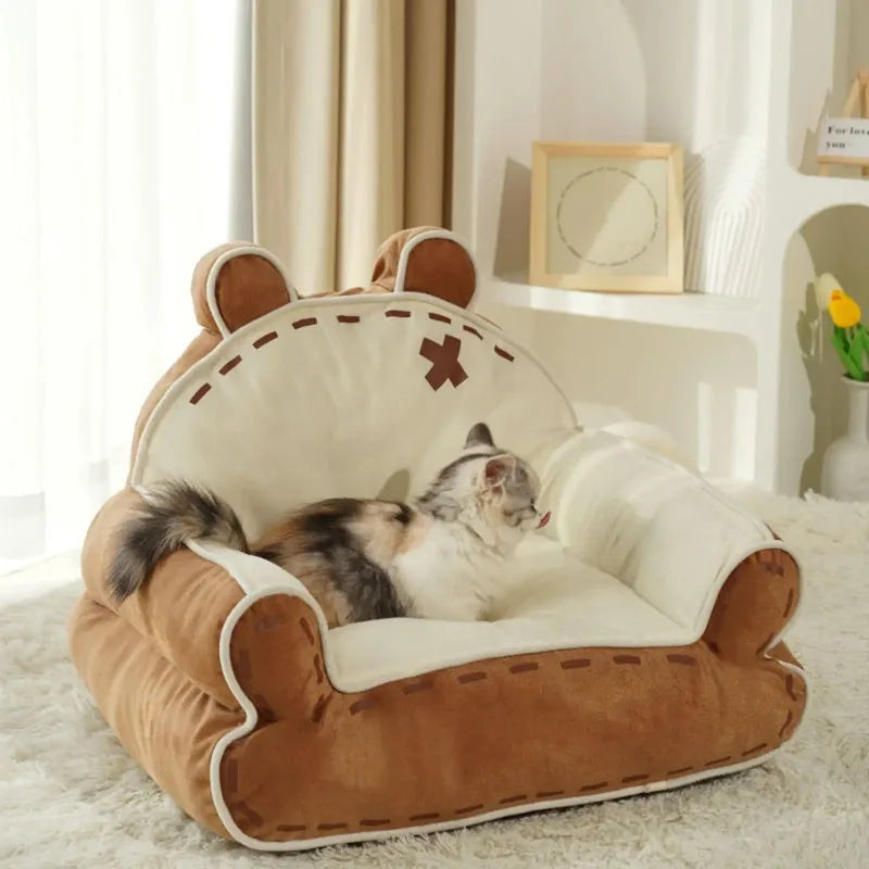 Pet Sofa Playing Fashion Home Decoration Kitten Warm Pet House Dog Sofa Nest Cat Bed for Pet Small Medium Dogs Cats Home Indoor