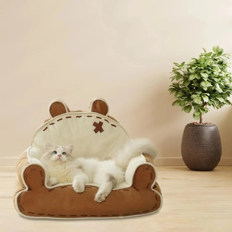 Pet Sofa Playing Fashion Home Decoration Kitten Warm Pet House Dog Sofa Nest Cat Bed for Pet Small Medium Dogs Cats Home Indoor