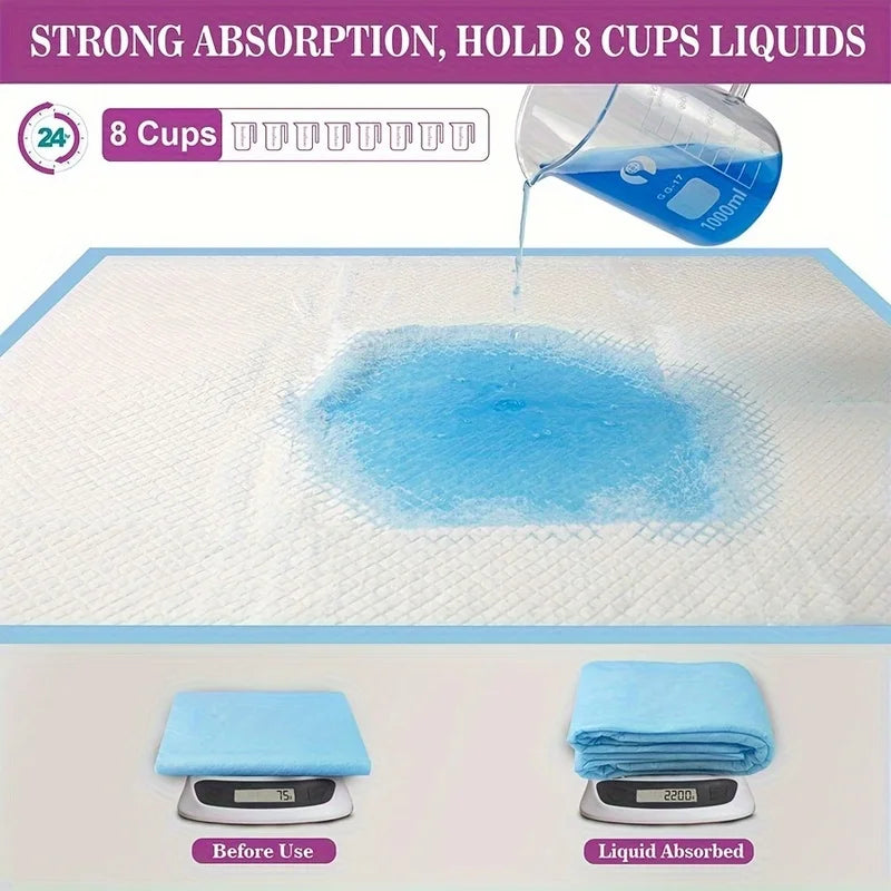 100pcs Super Absorbent Pet Diapers for Dogs Training Pee Pads Disposable Healthy Nappy Mat for Cats Dog Quick-dry Surface