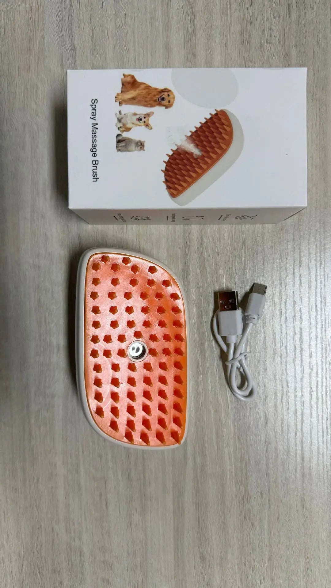 Pet Cat Grooming Comb with Electric Spray Water Steam Soft Silicone Brush Steamer Pet Bath Brush Massage Pet Hair Remover