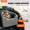 Dog Car Seat, Waterproof Dog Booster Seat for Car with A Storage Pocket, Clip-On Safety Leash and Sponge Filling